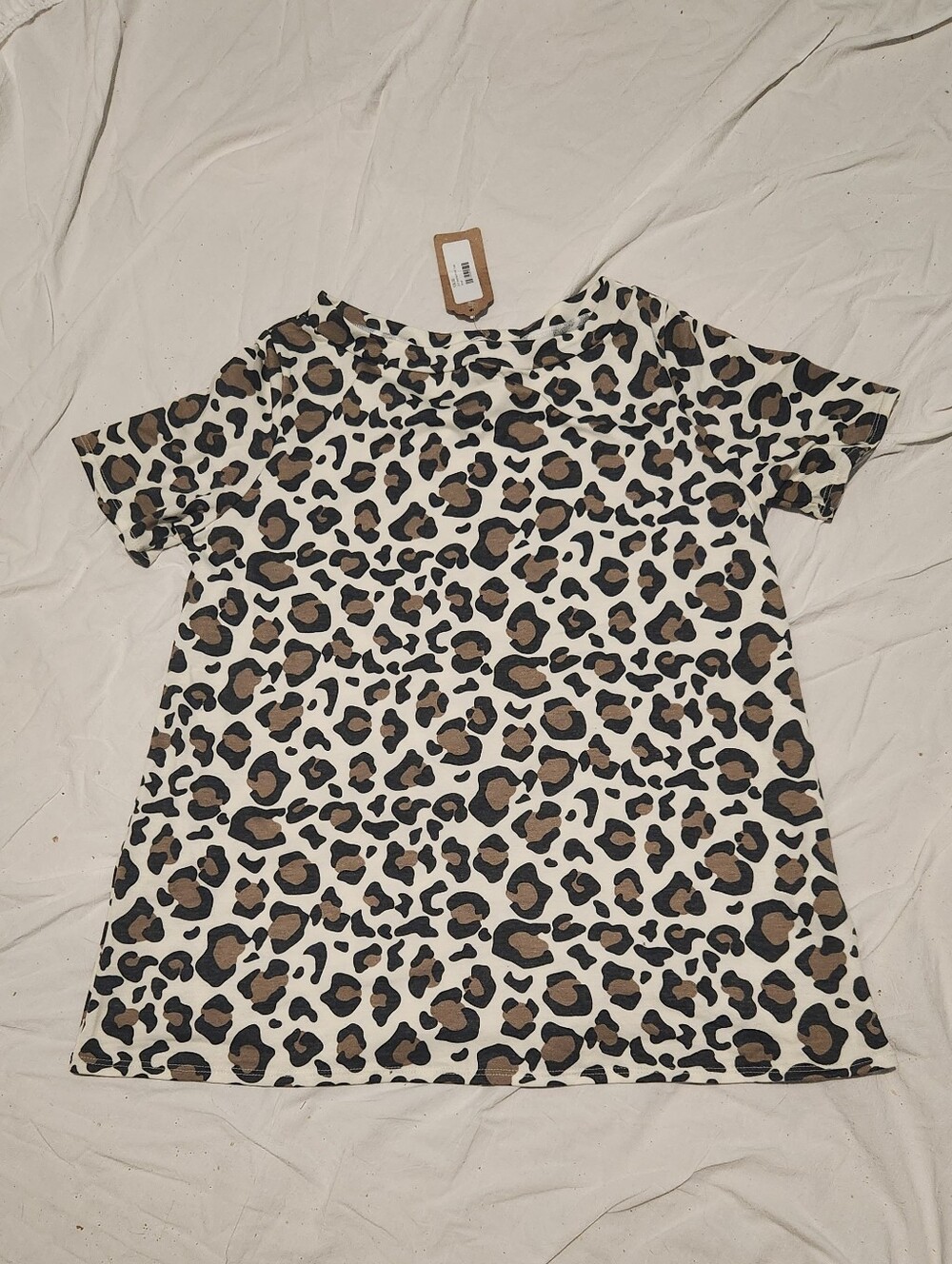 NWT Carole Christian Oversized Animal Print Tee Sz Small